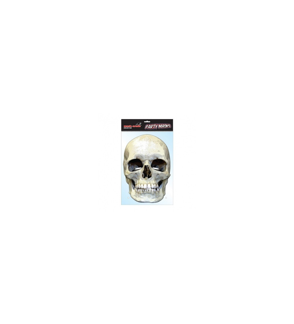 Papierová maska na Halloween - Lebka