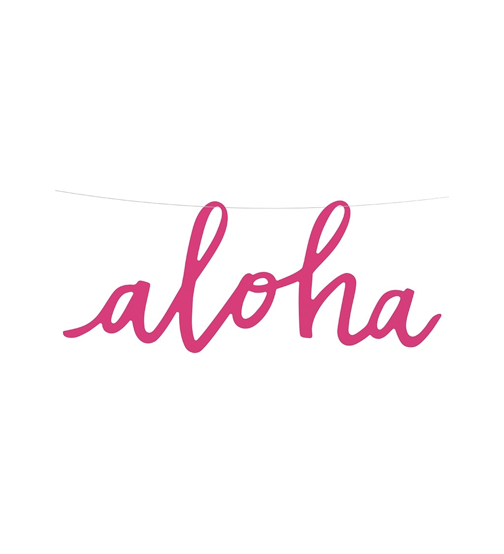 Girlanda nápis Aloha - ružová