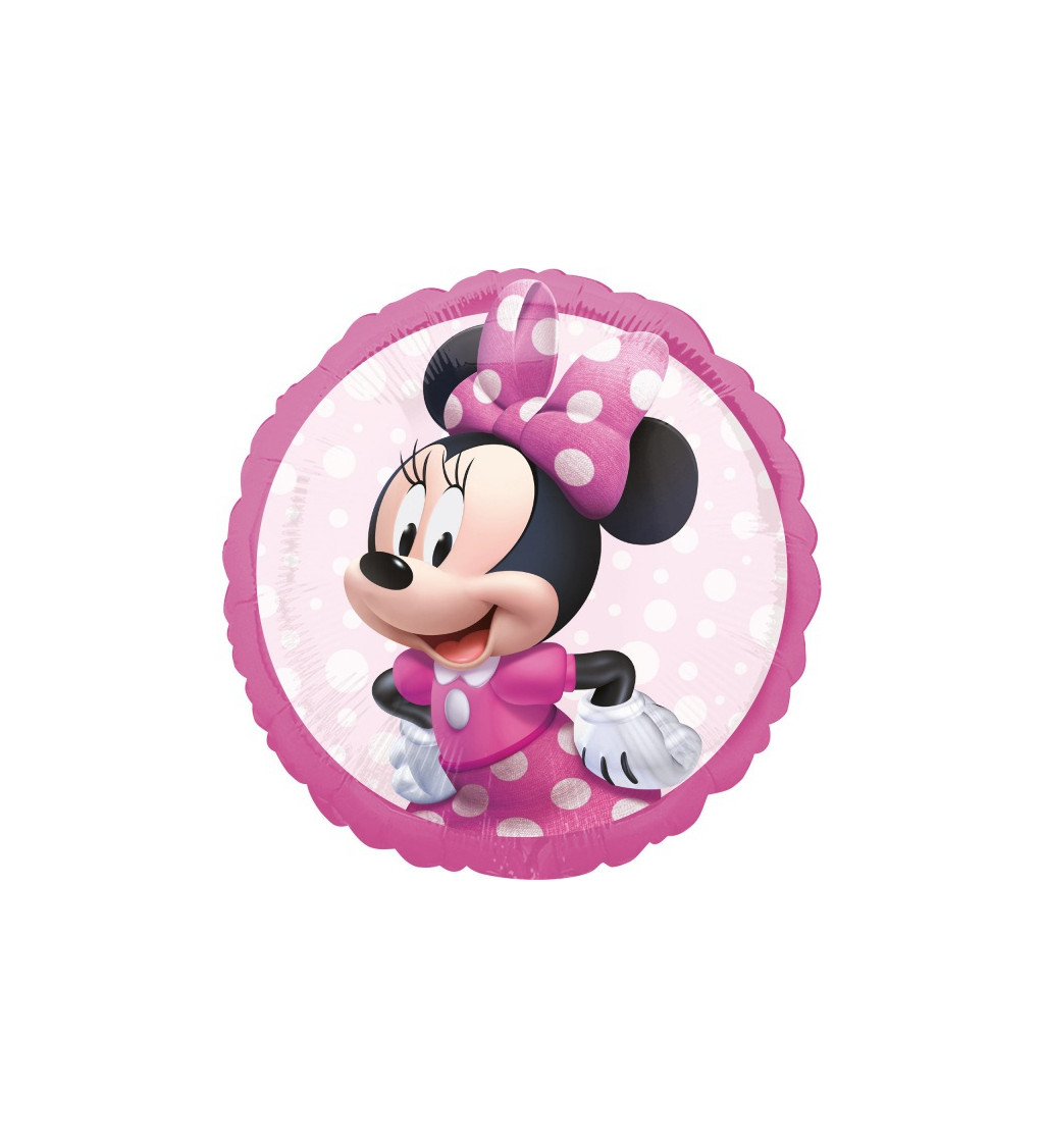Okrúhly fóliový balónik myška Minnie