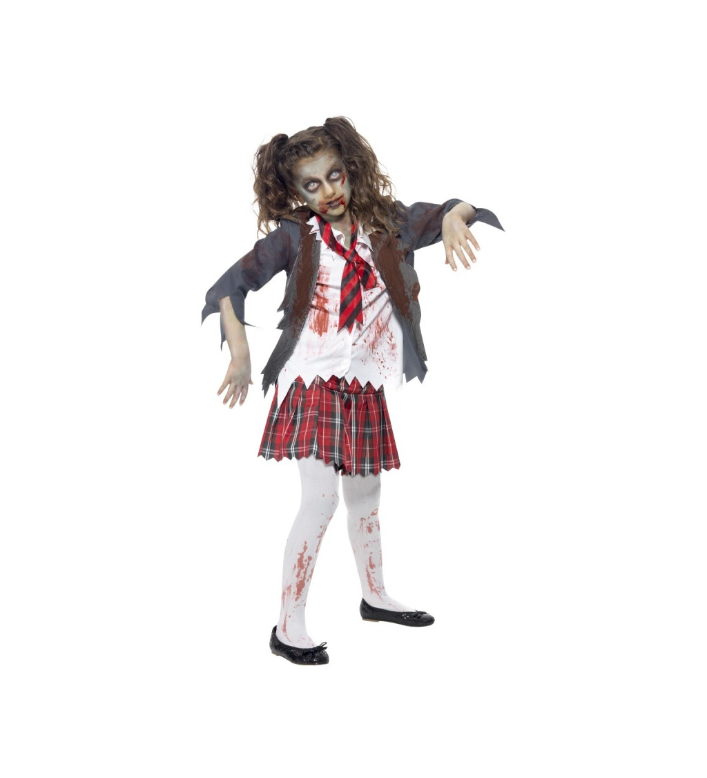 Detský kostým - Zombie školáčka