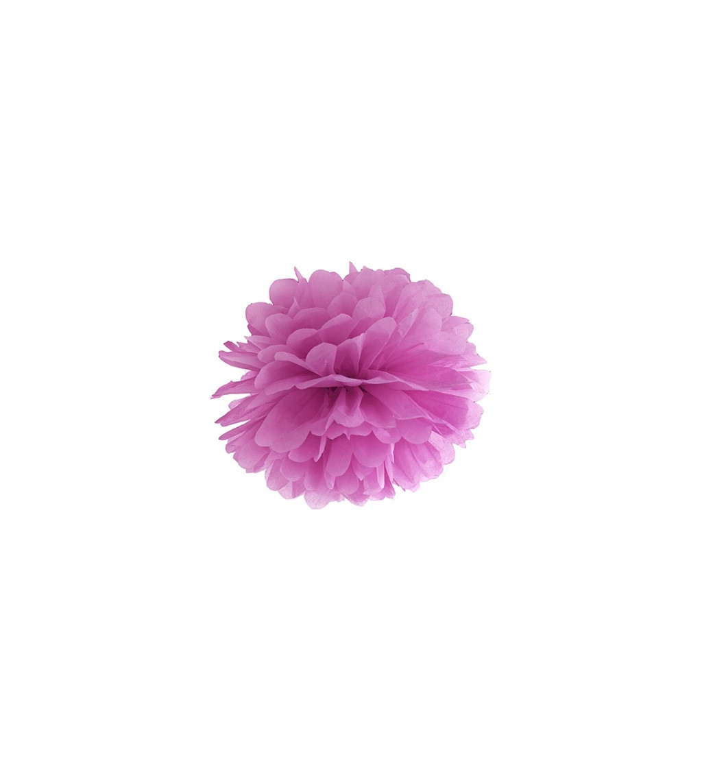 Dekoratívny pompom - slivkový