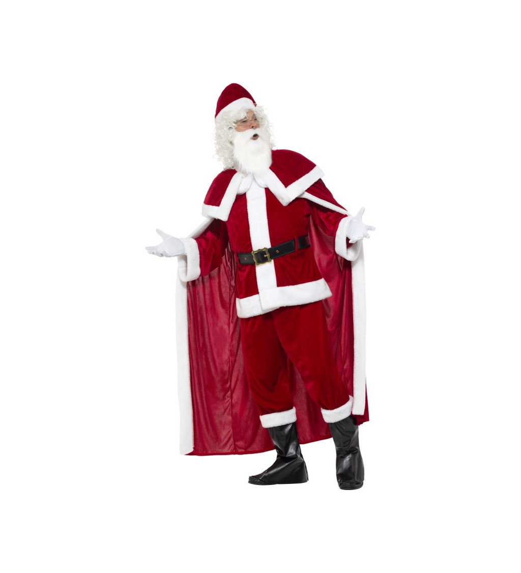 Pánsky kostým - Santa s plášťom - plyšové