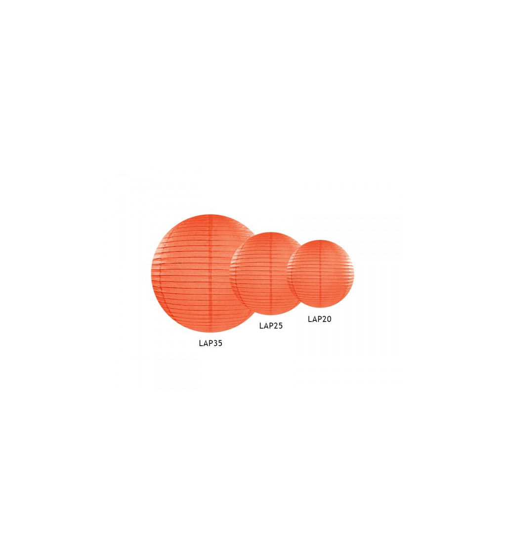 Oranžový lampión - guľa 35 cm