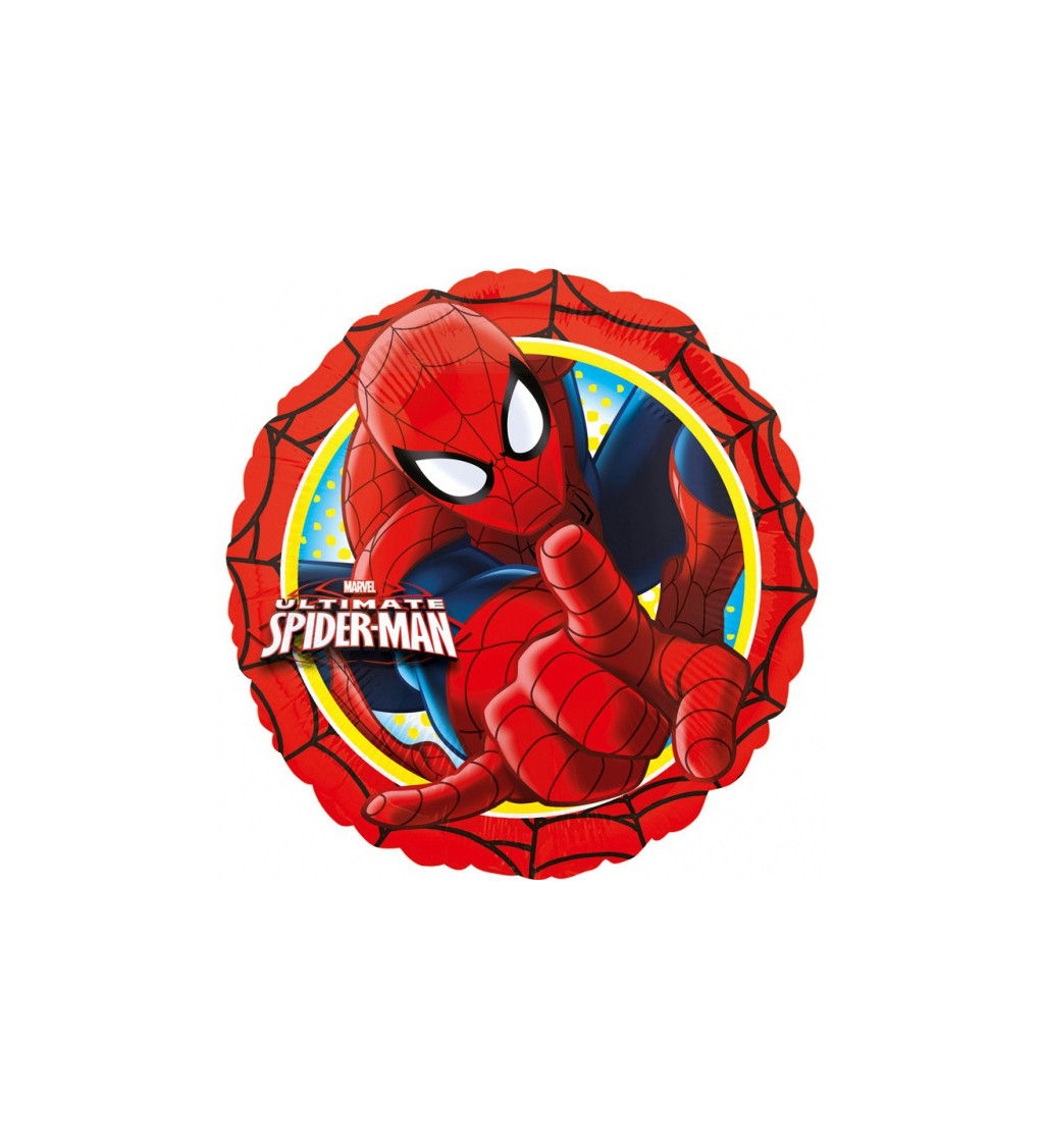 Guľatý fóliový balón Spiderman