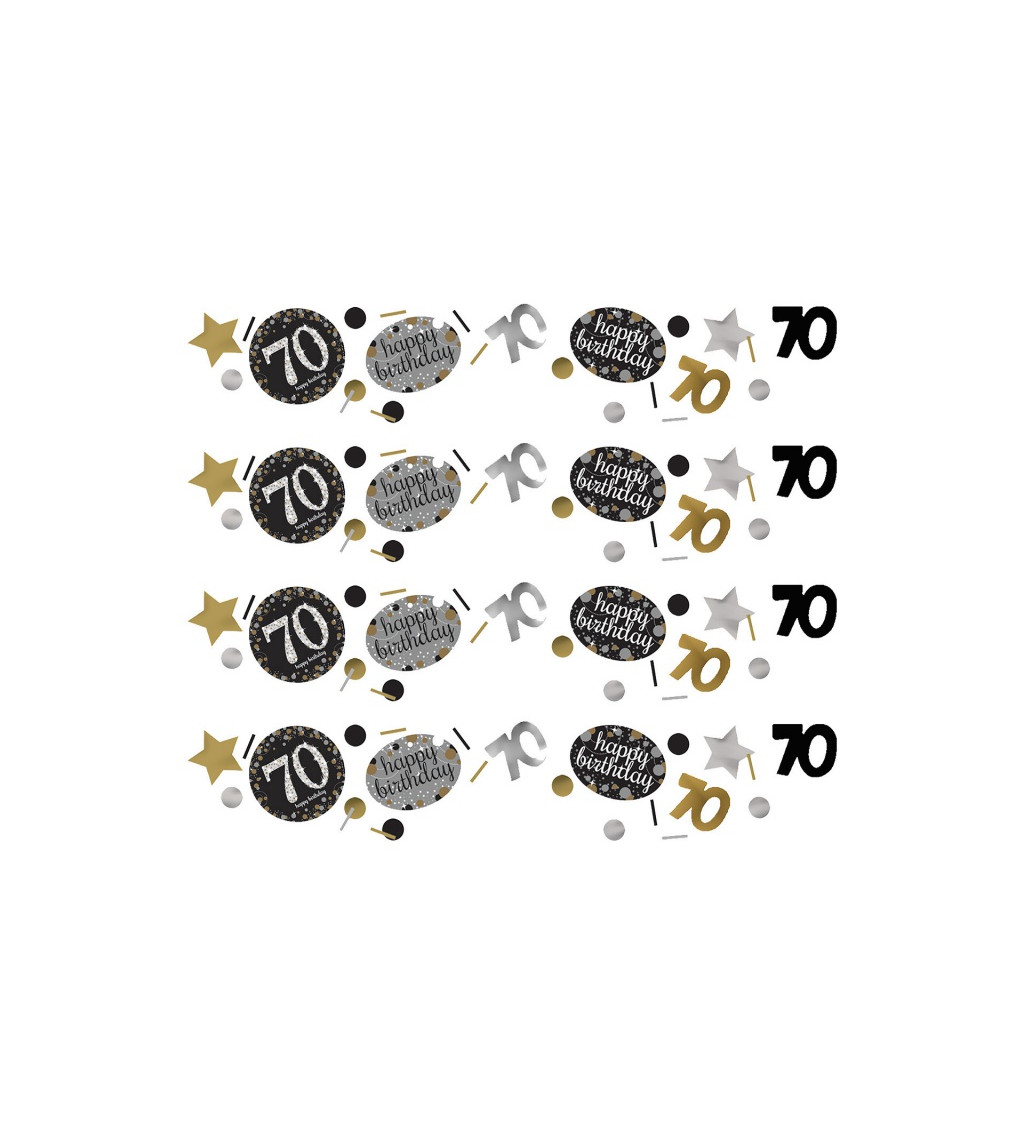 Zlaté narodeninové konfety 70