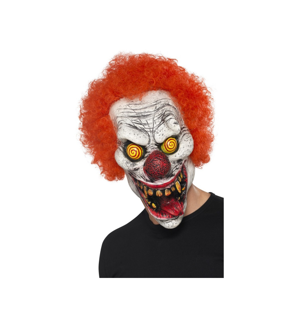 Halloweenská maska krvožravého klauna - latexová