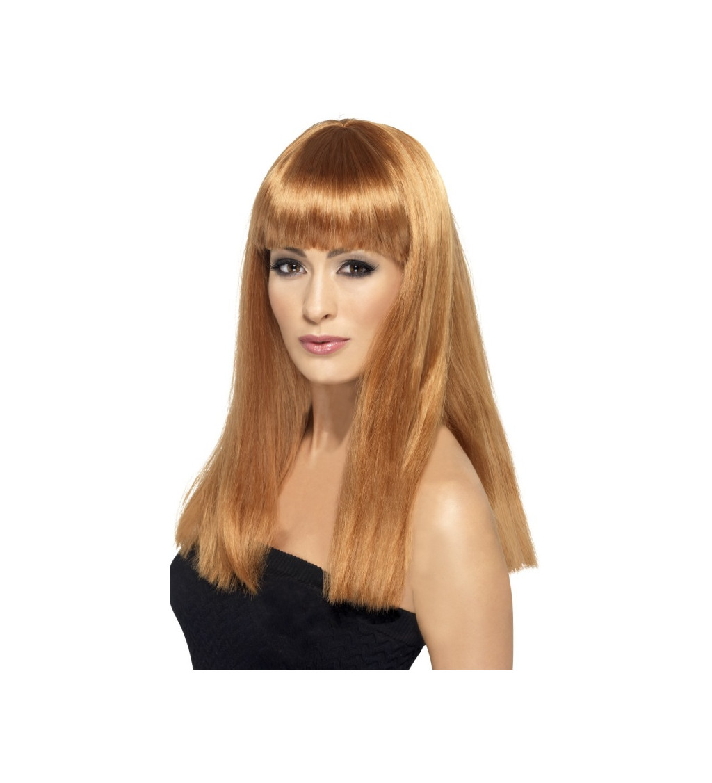 Dámska parochňa Glamourama - hnedá s ofinou