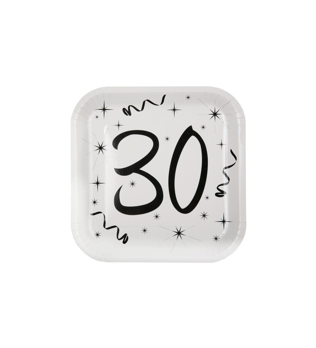 Čiernobiele tanieriky - 30