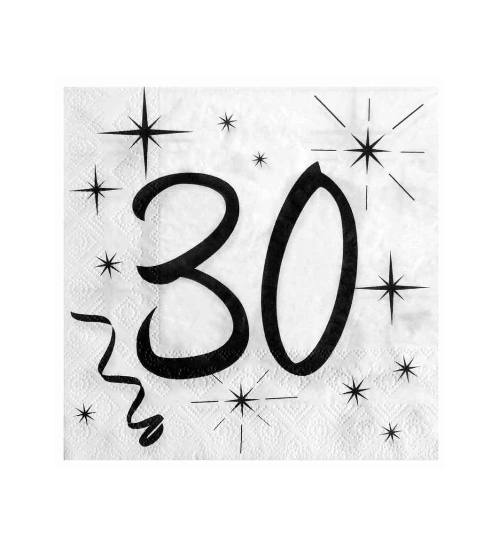 Čiernobiele servítky - 30