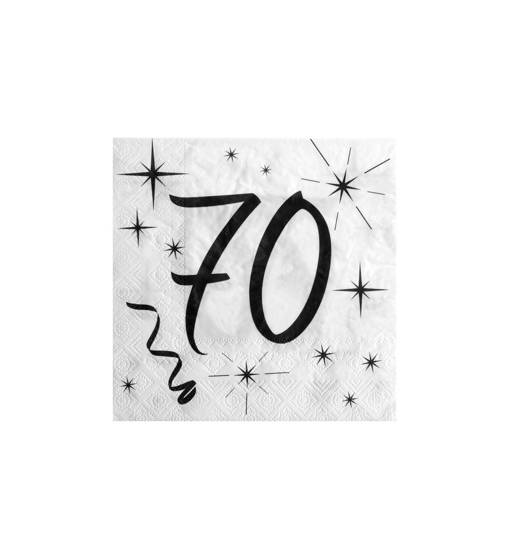 Servítky s číslom 70