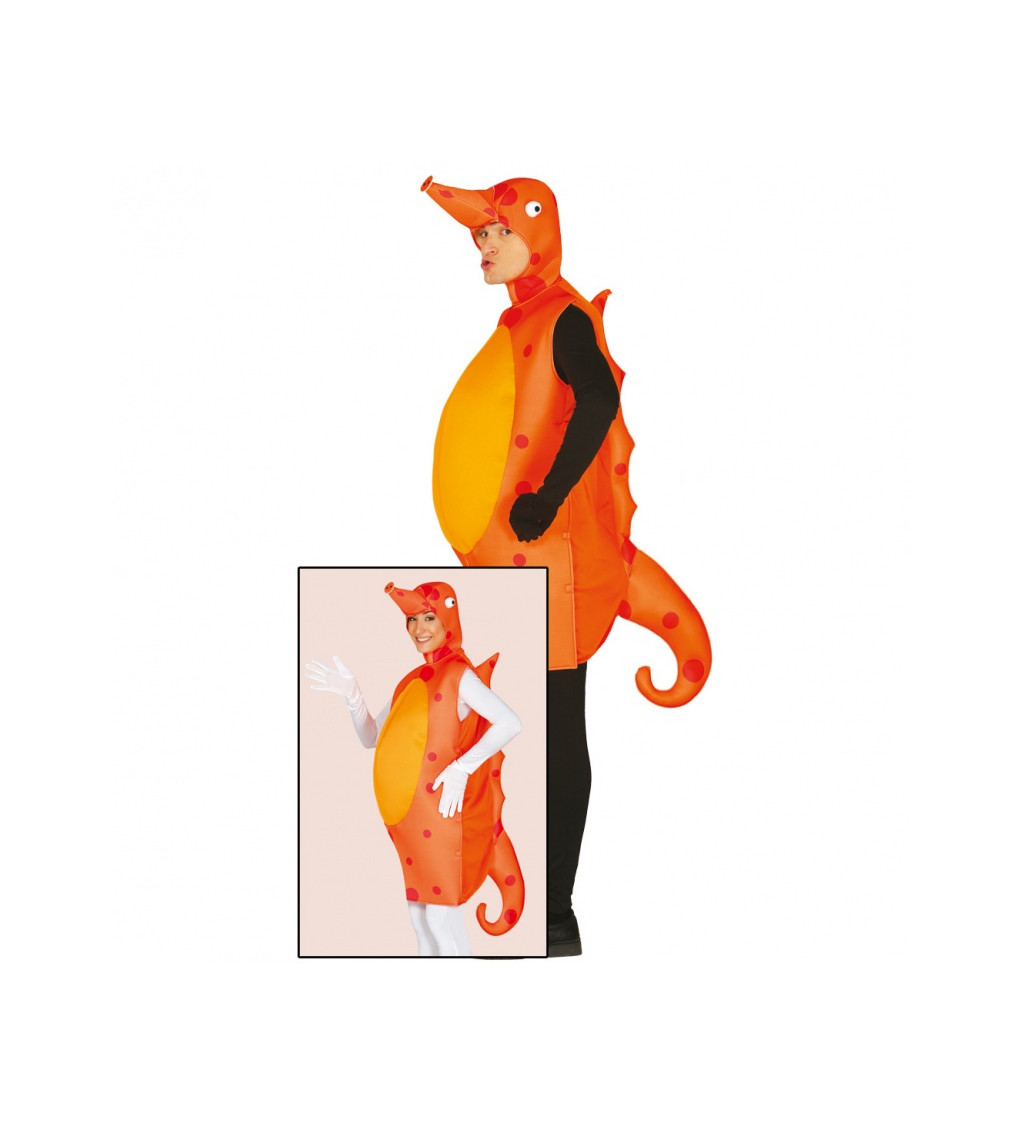 Unisex kostým Morský koník - oranžový