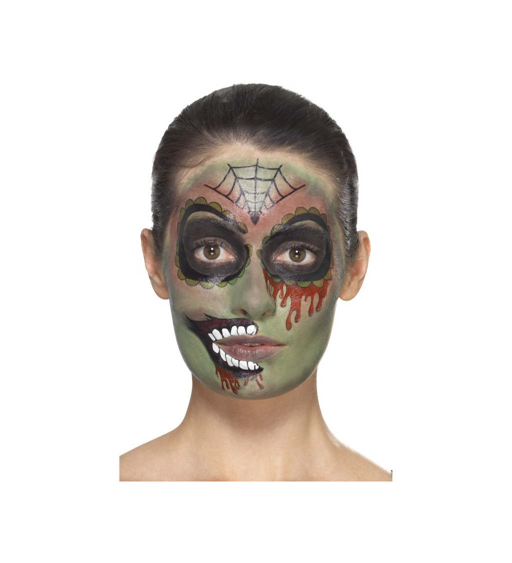 Halloweenske líčenie Zombie - mexický štýl