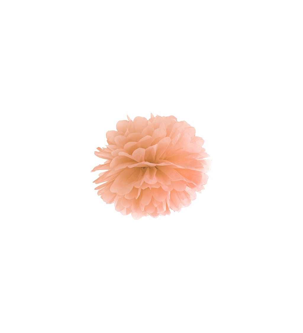 Dekoratívny pompom - lososová farba
