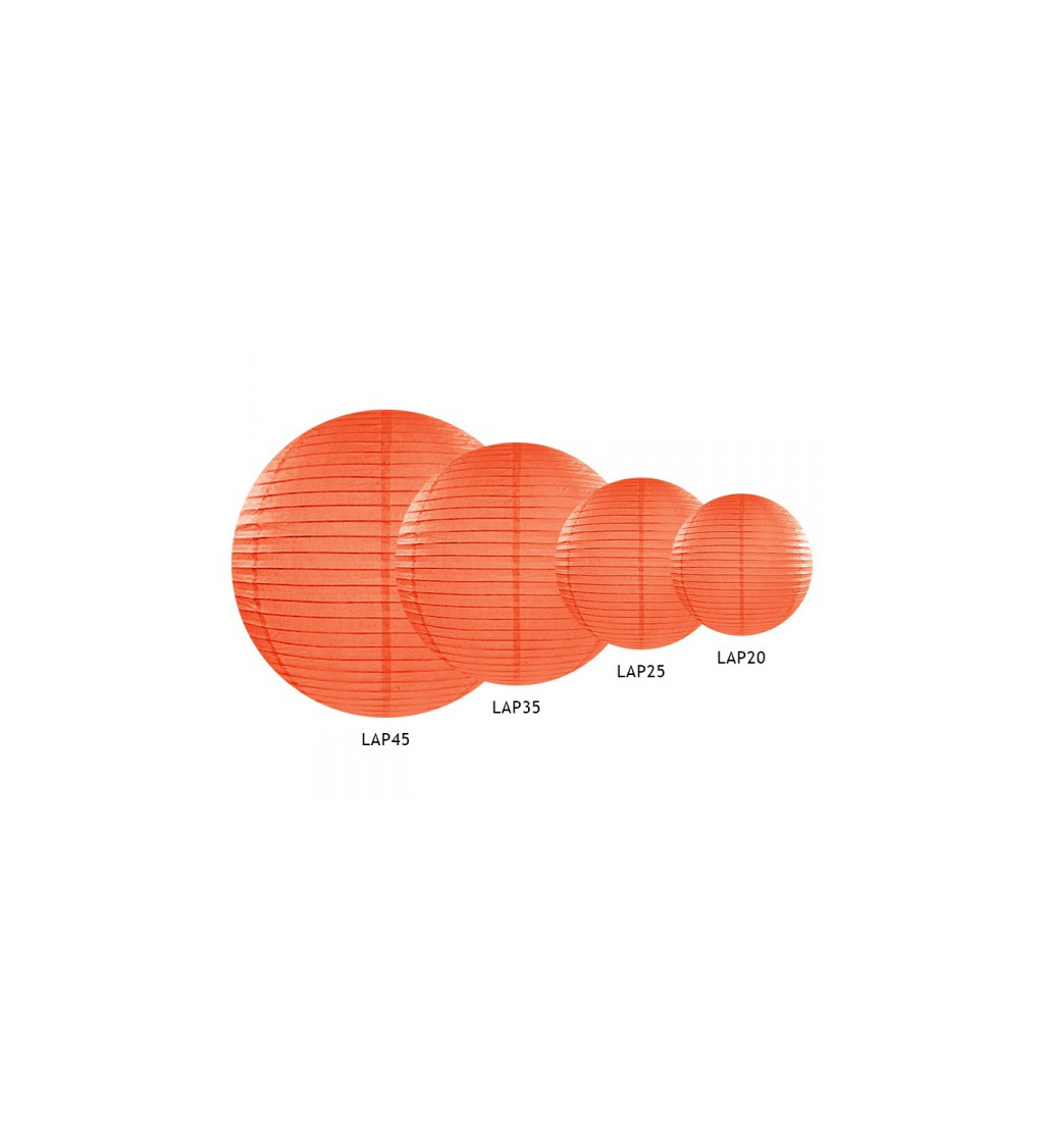 Oranžový lampión - guľa 45 cm