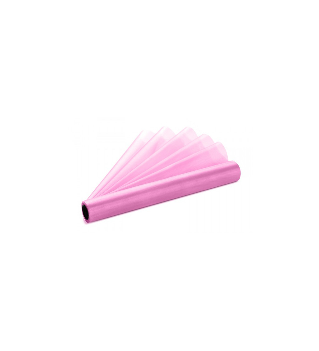 Dekoratívna organza (0,16 m) - ružová