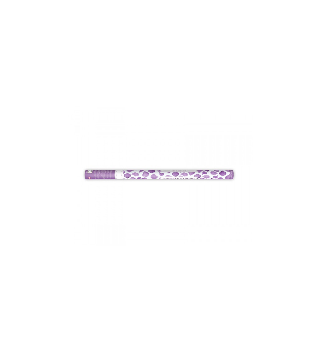 Vystreľovacie konfety - fialové lupene, 80 cm