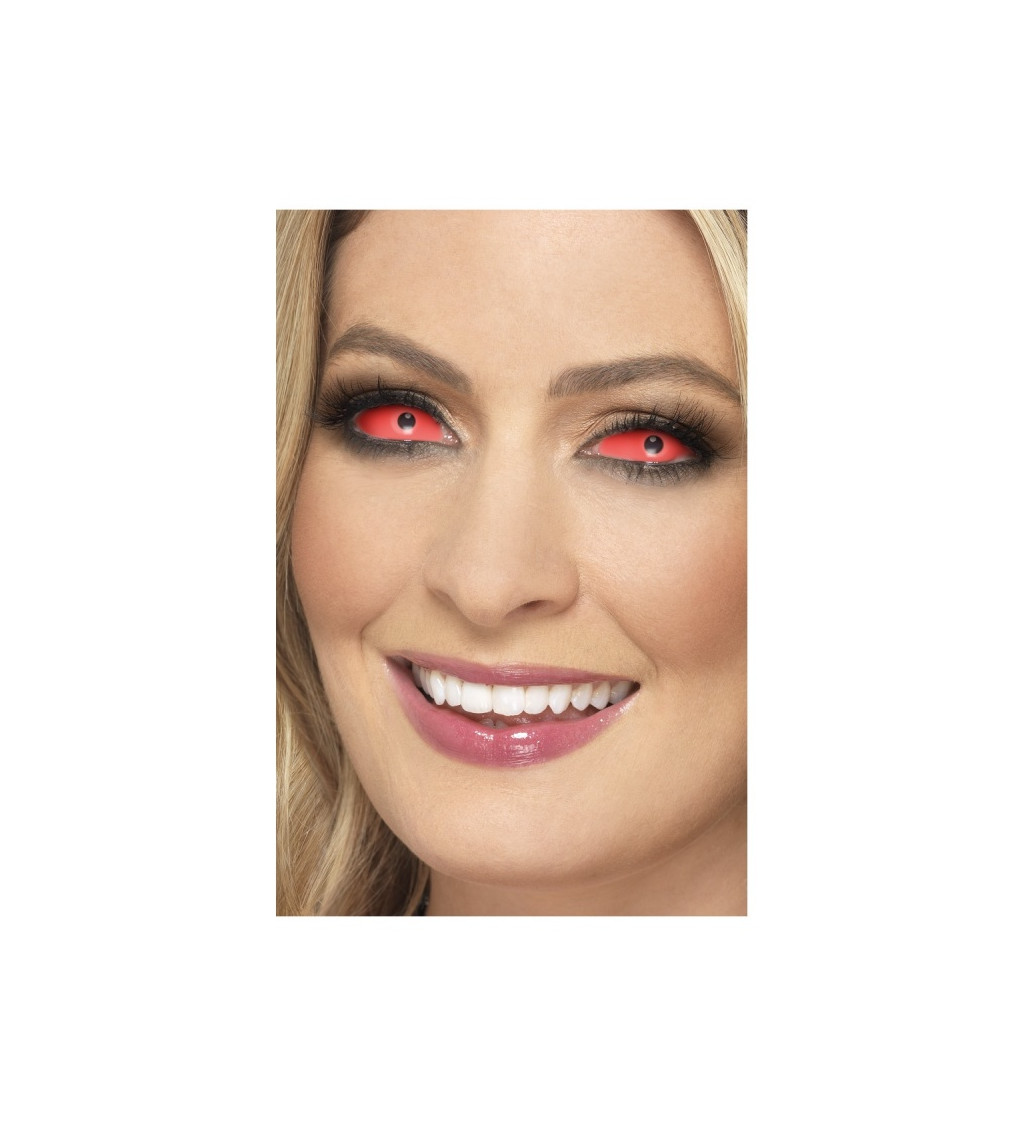 Kontaktné šošovky - červené, celé