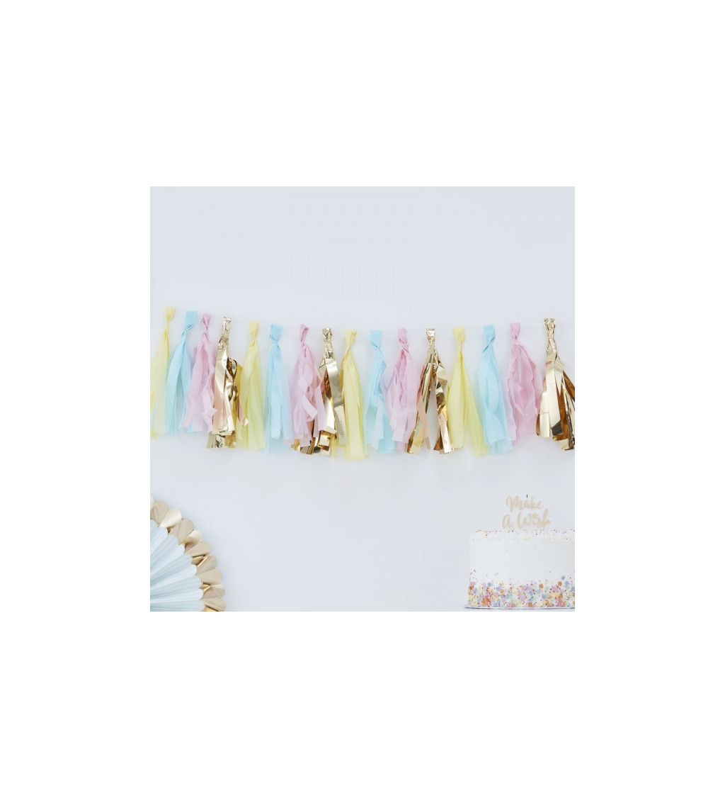 Girlanda - pastelové strapce