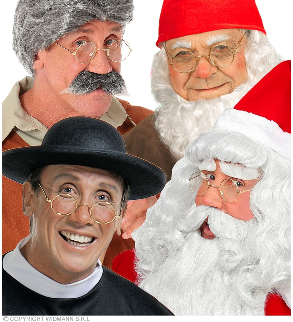 Kulaté okuliare pre Santu - zlaté
