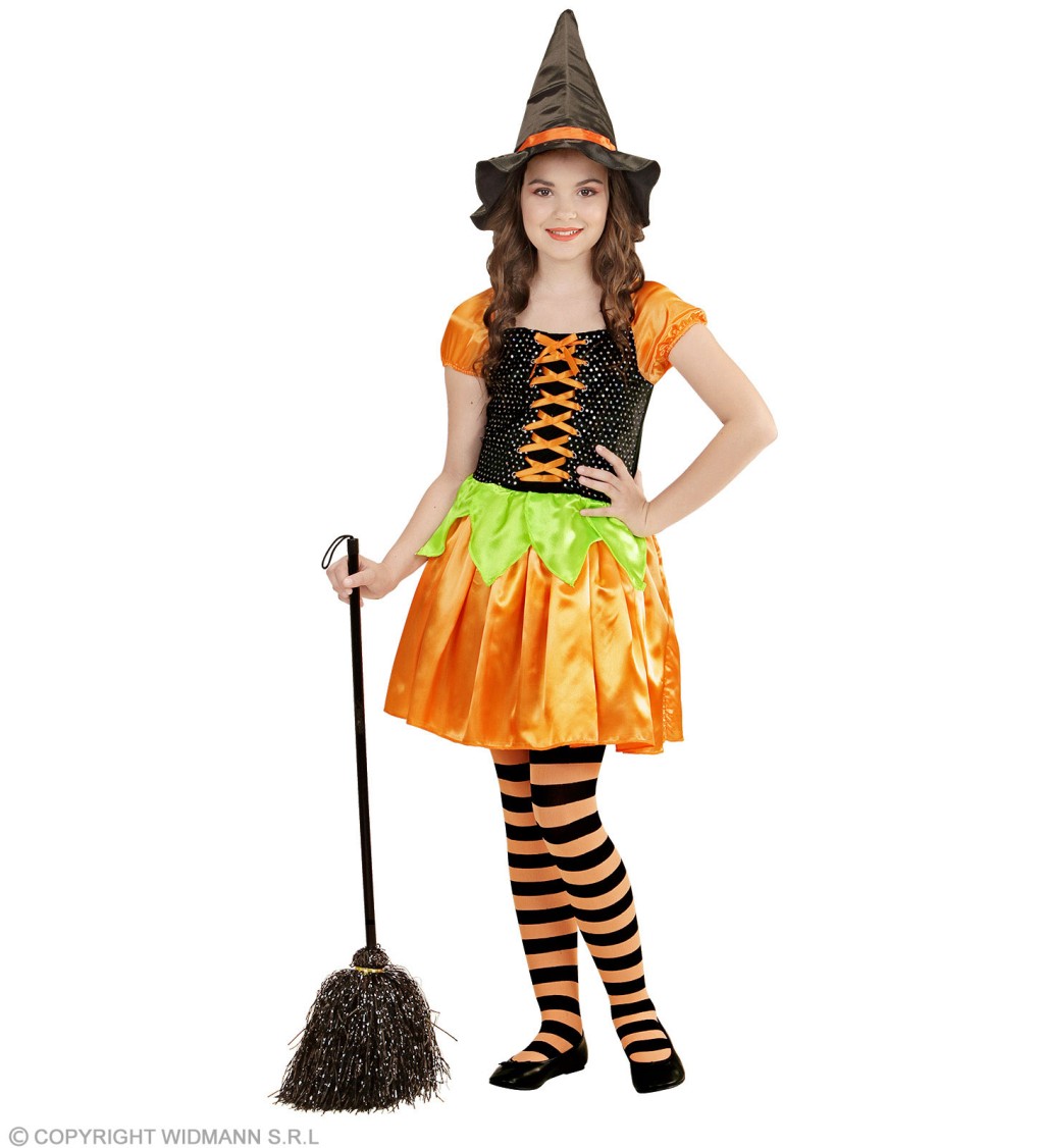Detský kostým na halloween - Tekvicová čarodejnica
