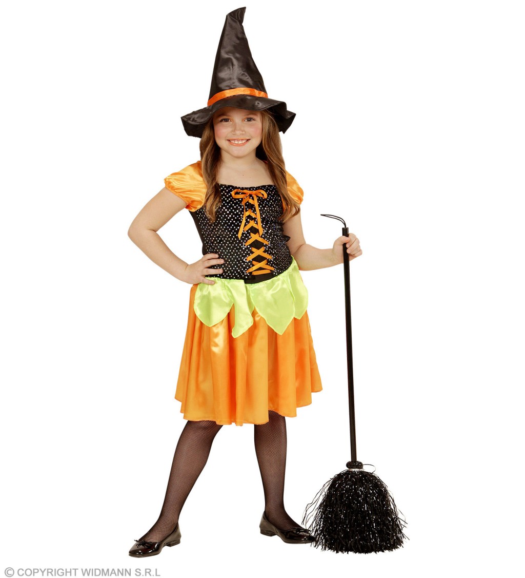 Detský kostým na halloween - Tekvicová čarodejnica