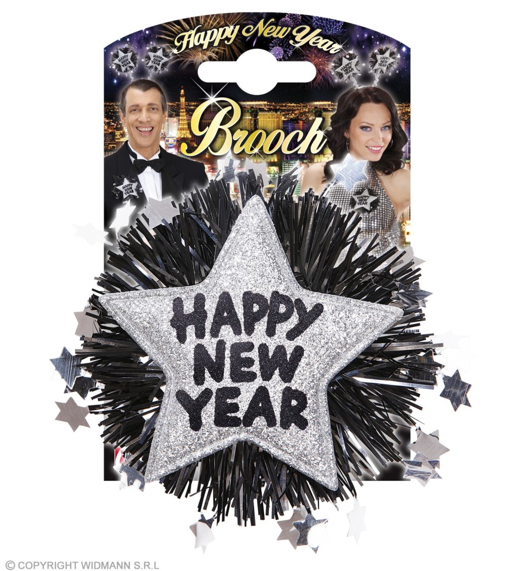 Čelenka Happy New Year - čierna