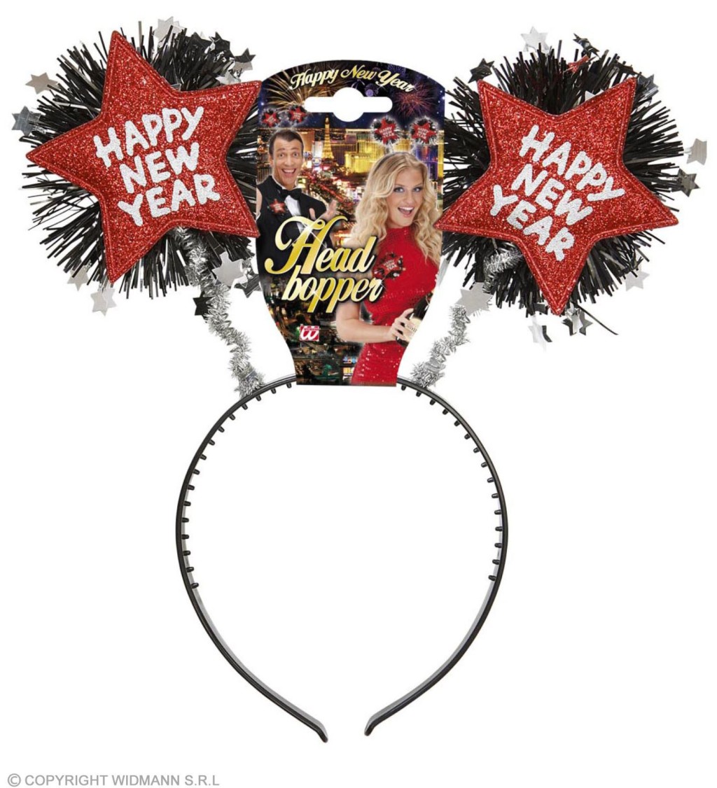 Čelenka Happy New Year - červená