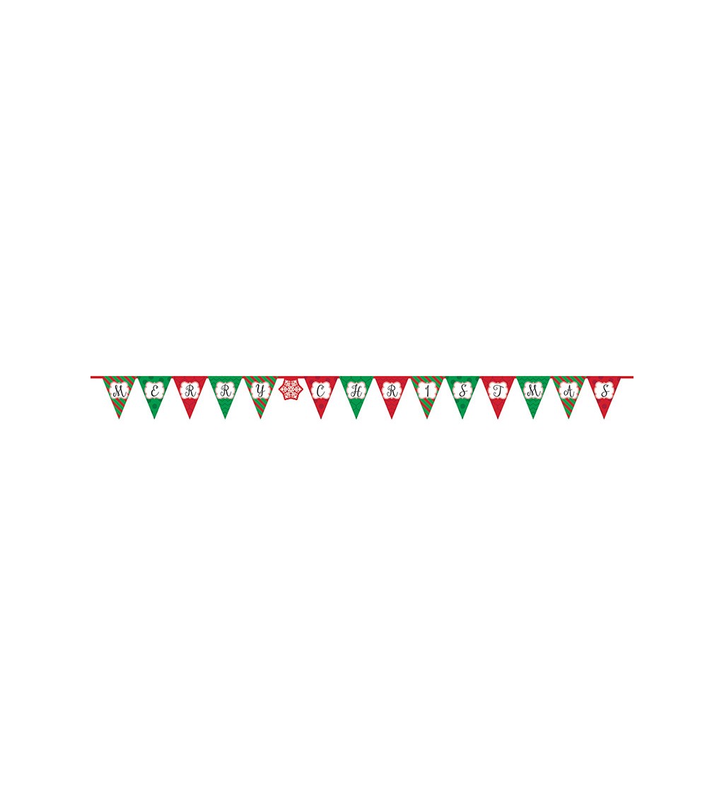 Girlanda s praporkami - Merry Christmas