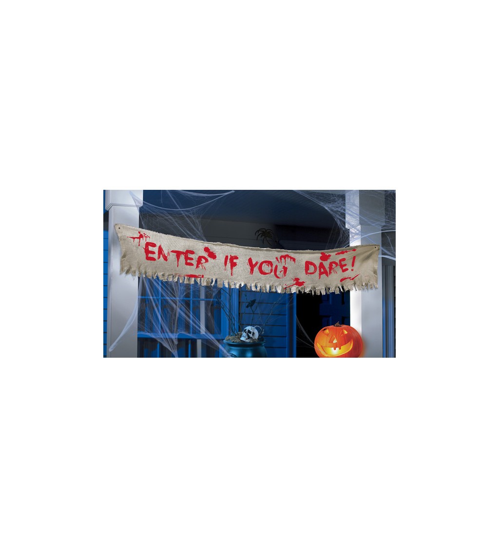 Látkový vstupný banner - halloween