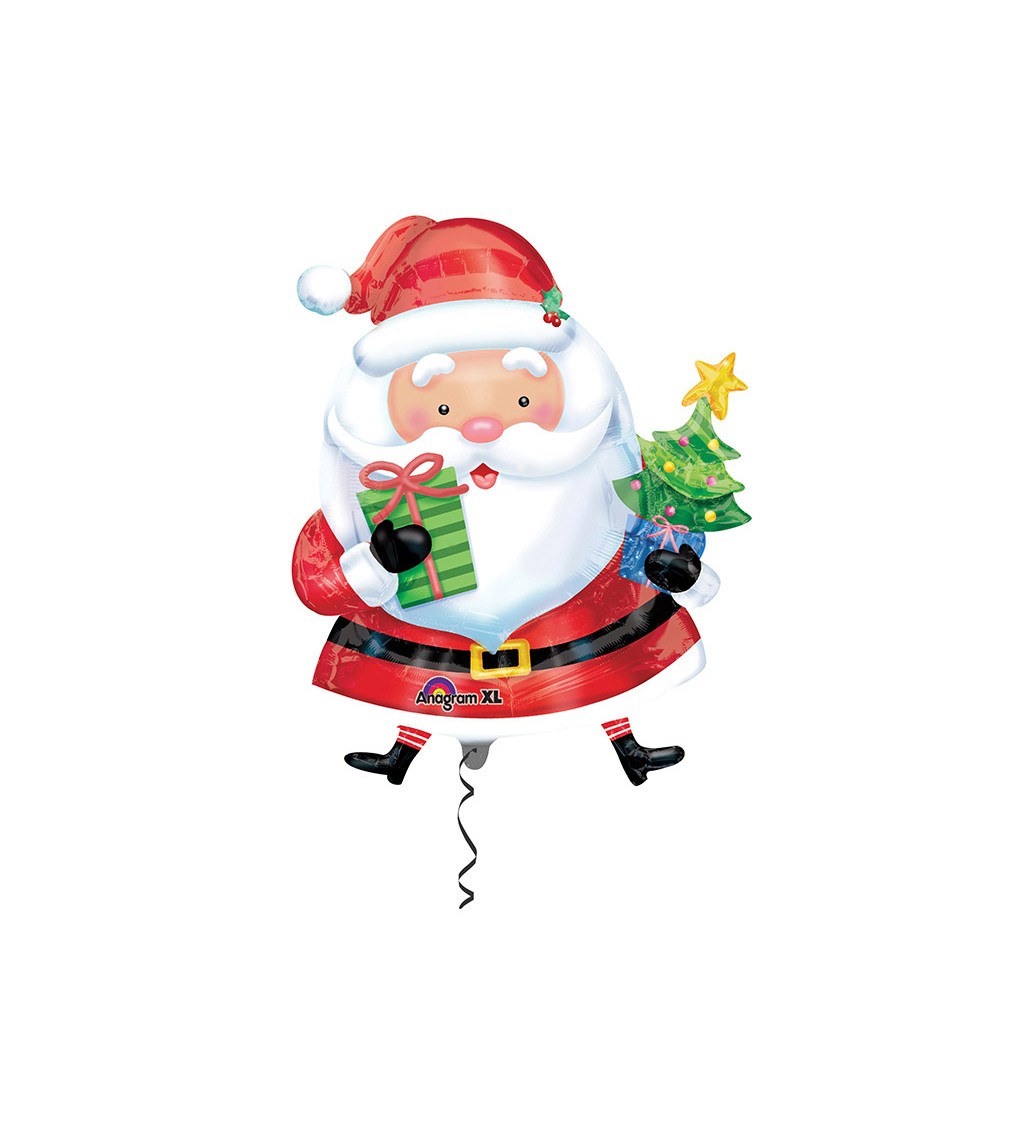 Fóliový balónik - Santa so stromčekom