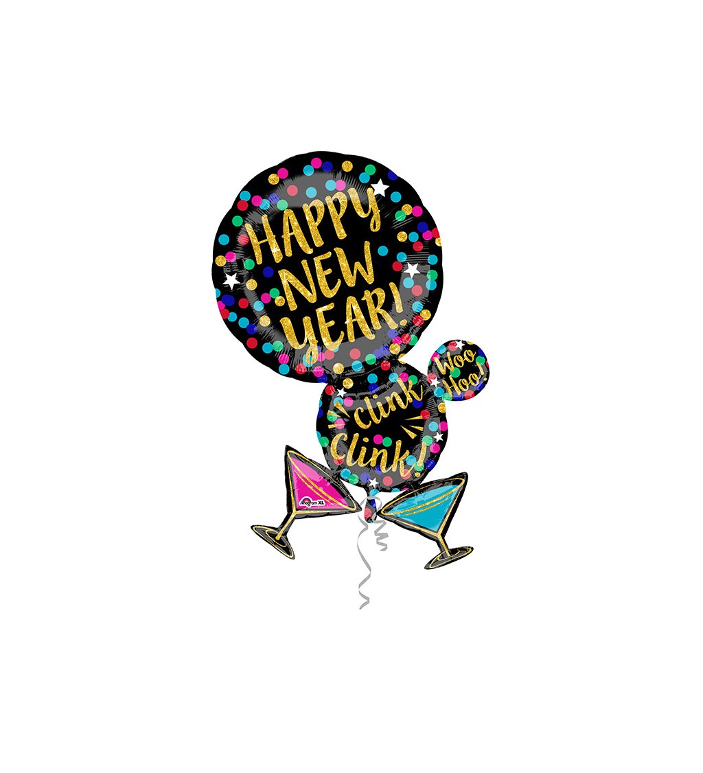 Fóliový balónik - Happy New Year