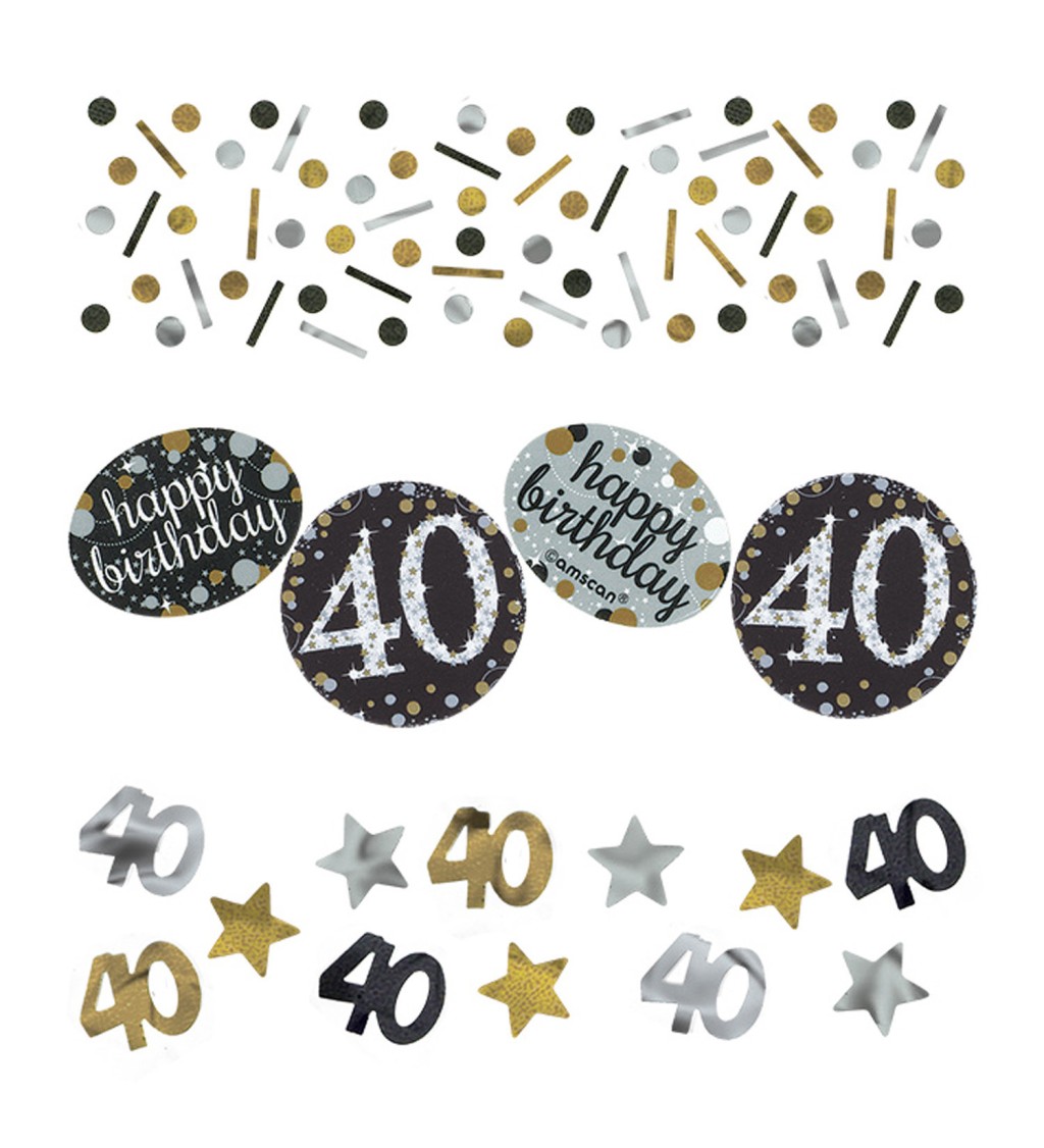 Zlaté narodeninové konfety 40 rokov