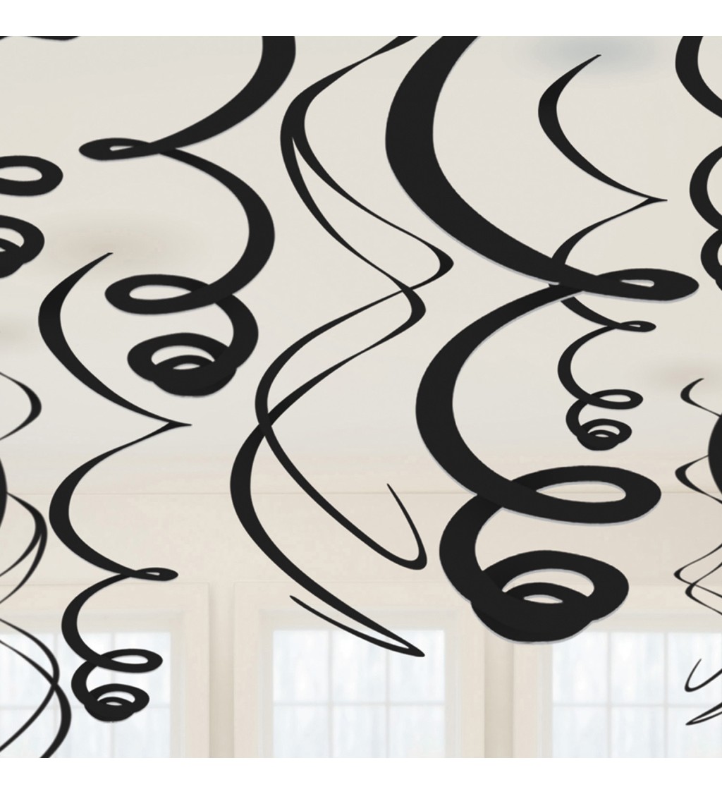 Dekoračné špirálky - čierne