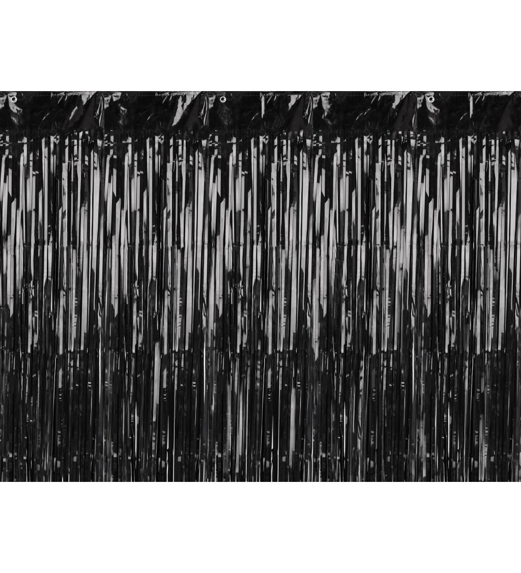 Dekoračný záves - čierny