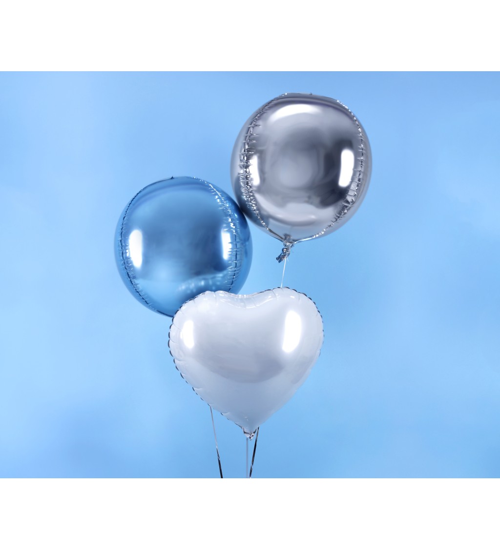 Fóliový balón - strieborná guľa