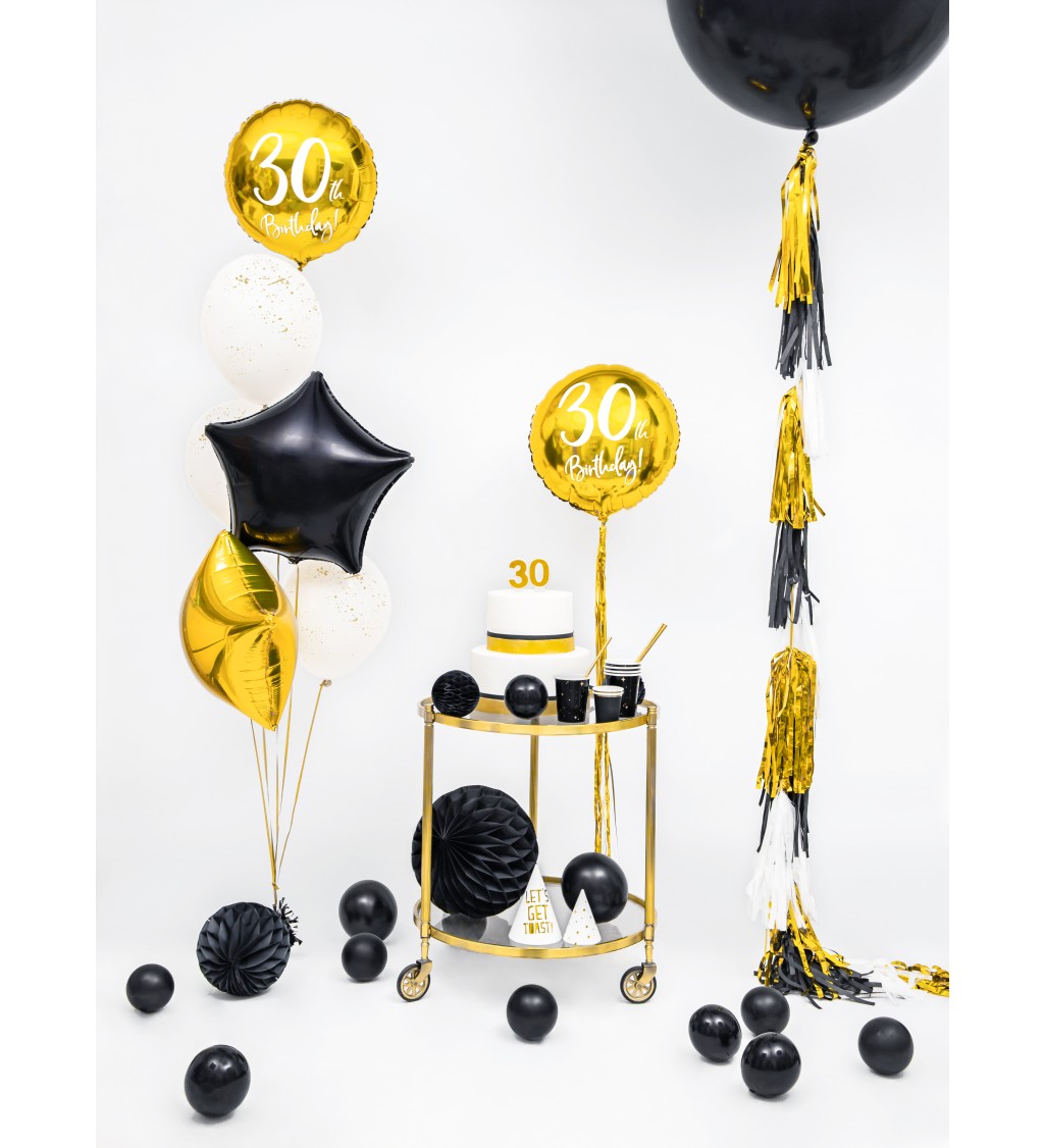 Zlatý fóliový balónek - 30