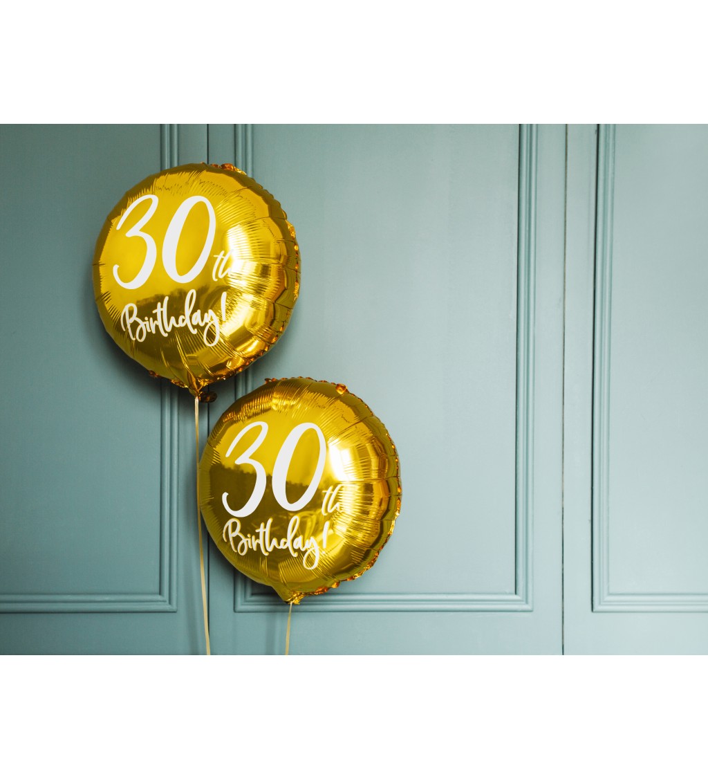 Zlatý fóliový balónek - 30