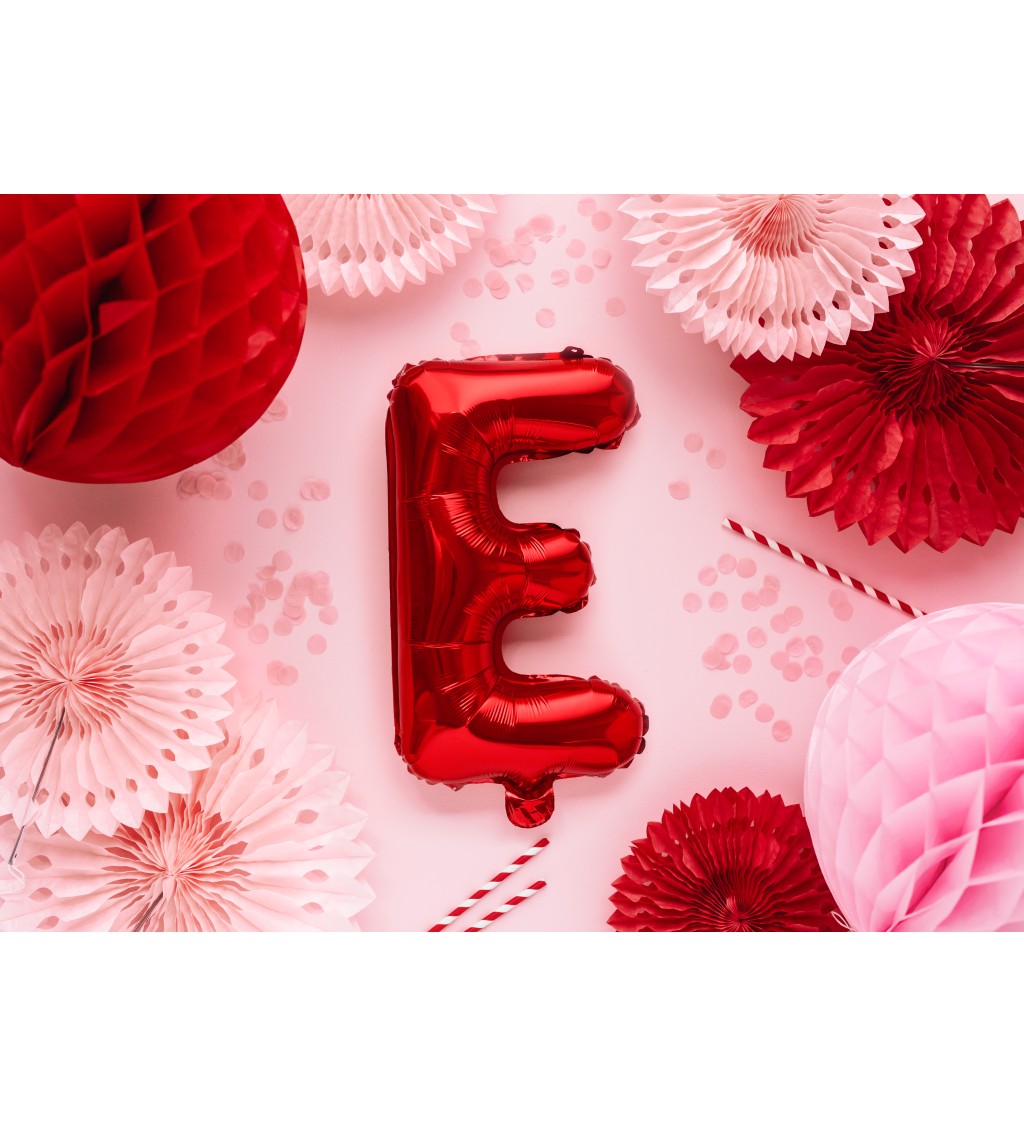 Červený mini balónik E