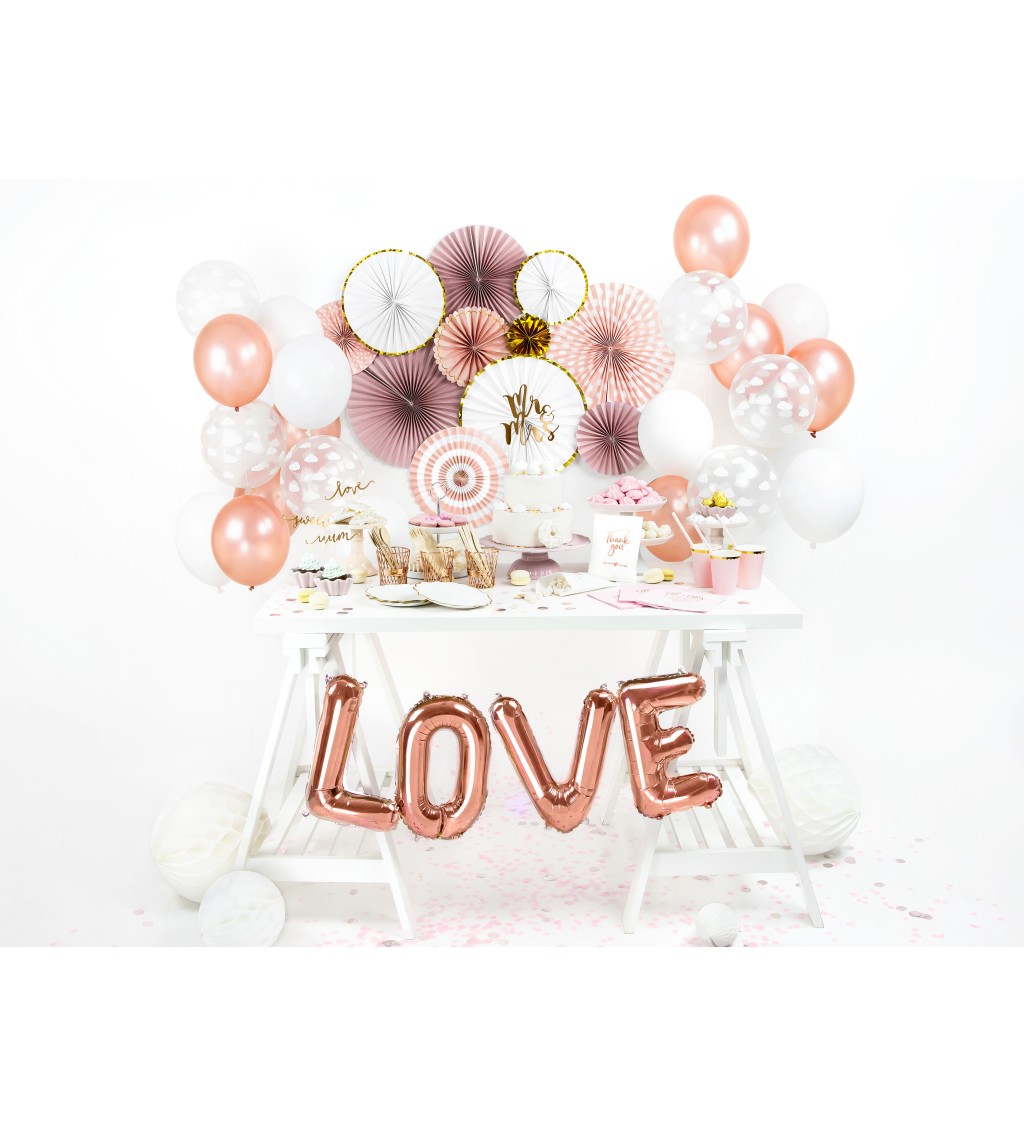 Ružovo-zlatý mini balónik V