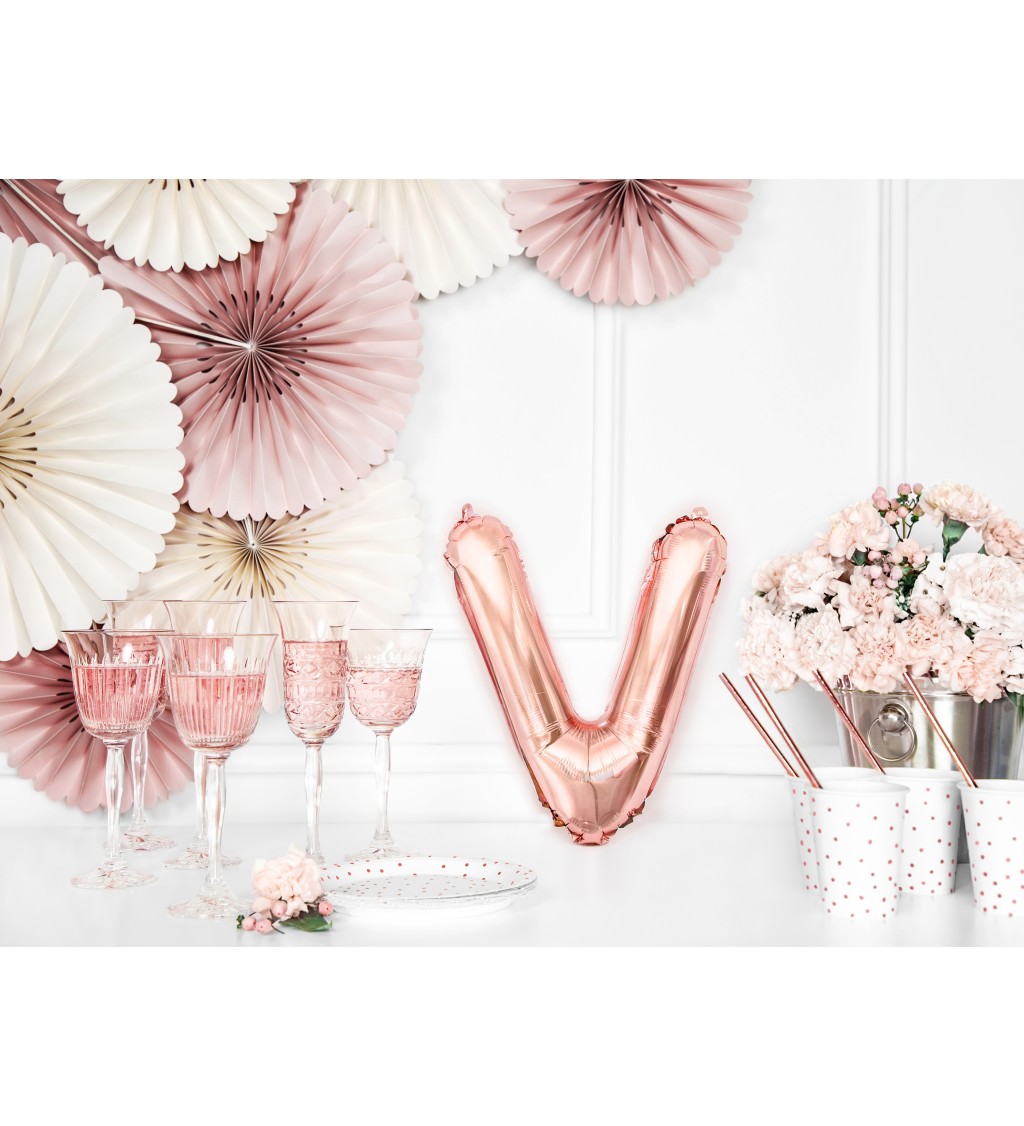 Ružovo-zlatý mini balónik V
