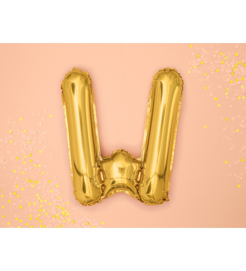 Ružovo-zlatý mini balónik W