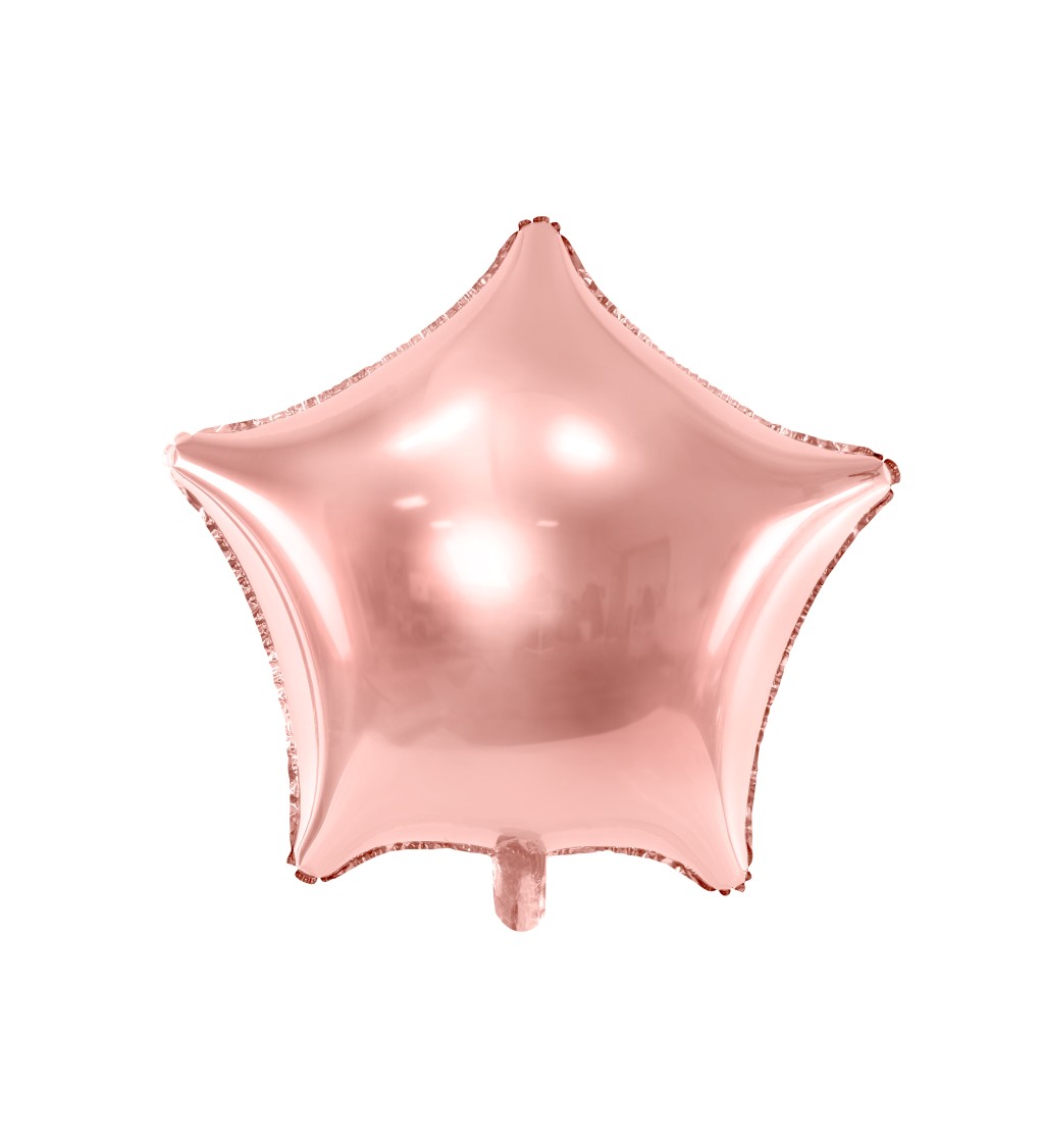 Fóliový balónek hviezda - Rose gold