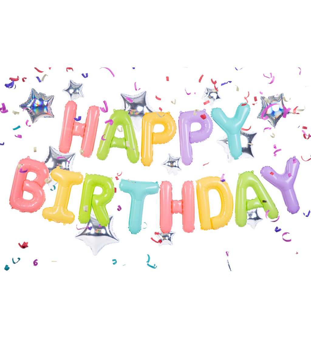 Fóliové balóniky - Happy Birthday