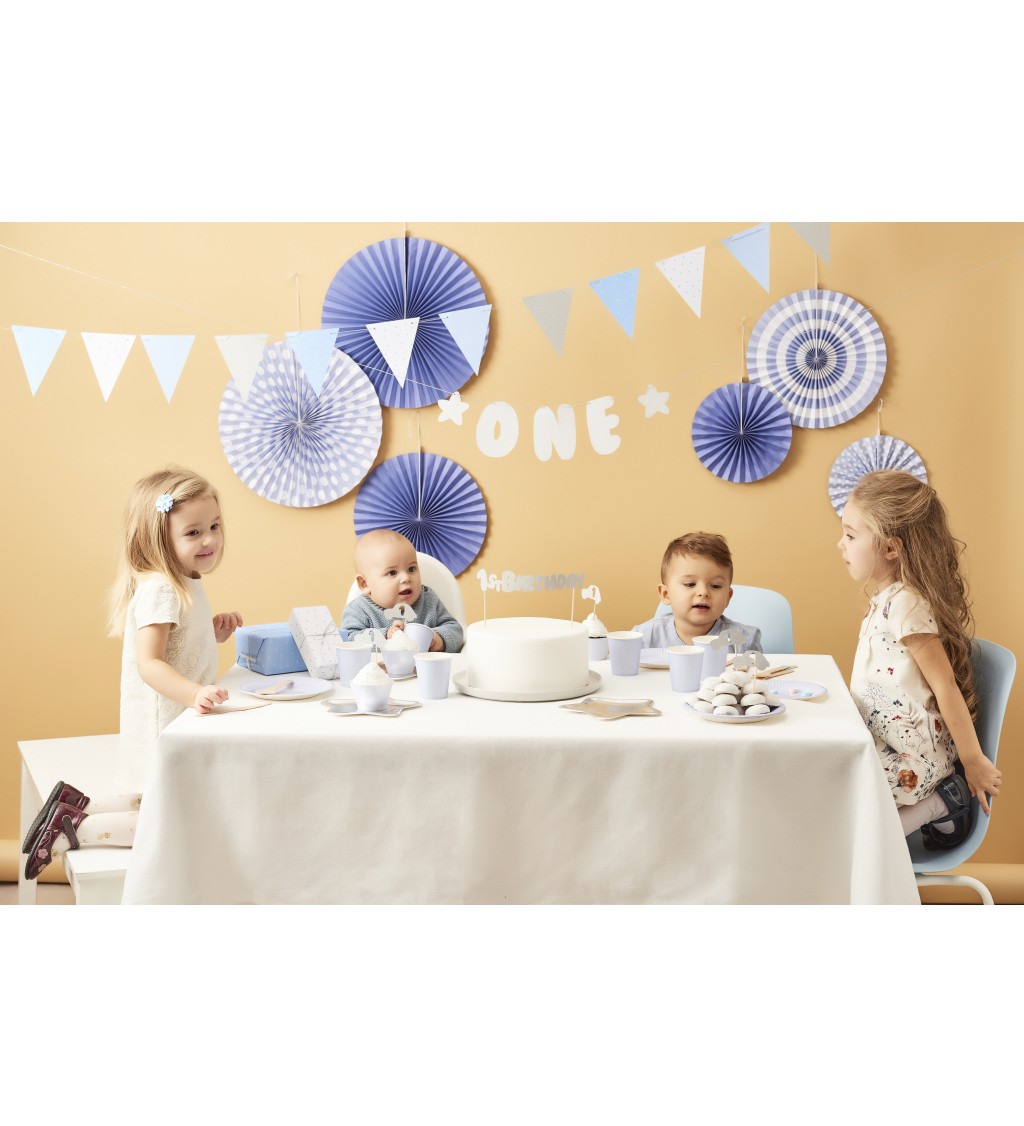 Modrá vlajková girlanda 1st Birthday