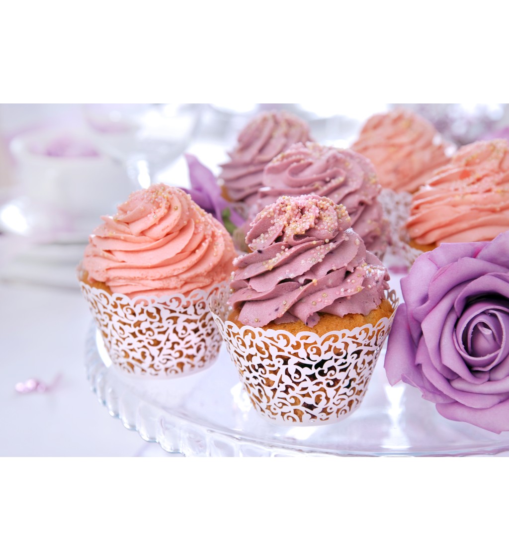 Cupcake - biele čipkované