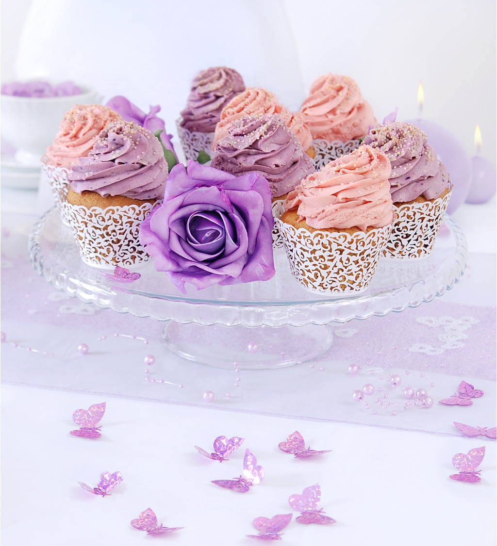 Cupcake - biele čipkované
