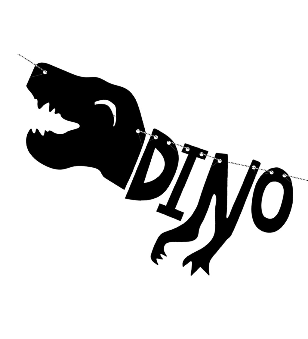 Čierny dinosaurus Girlanda