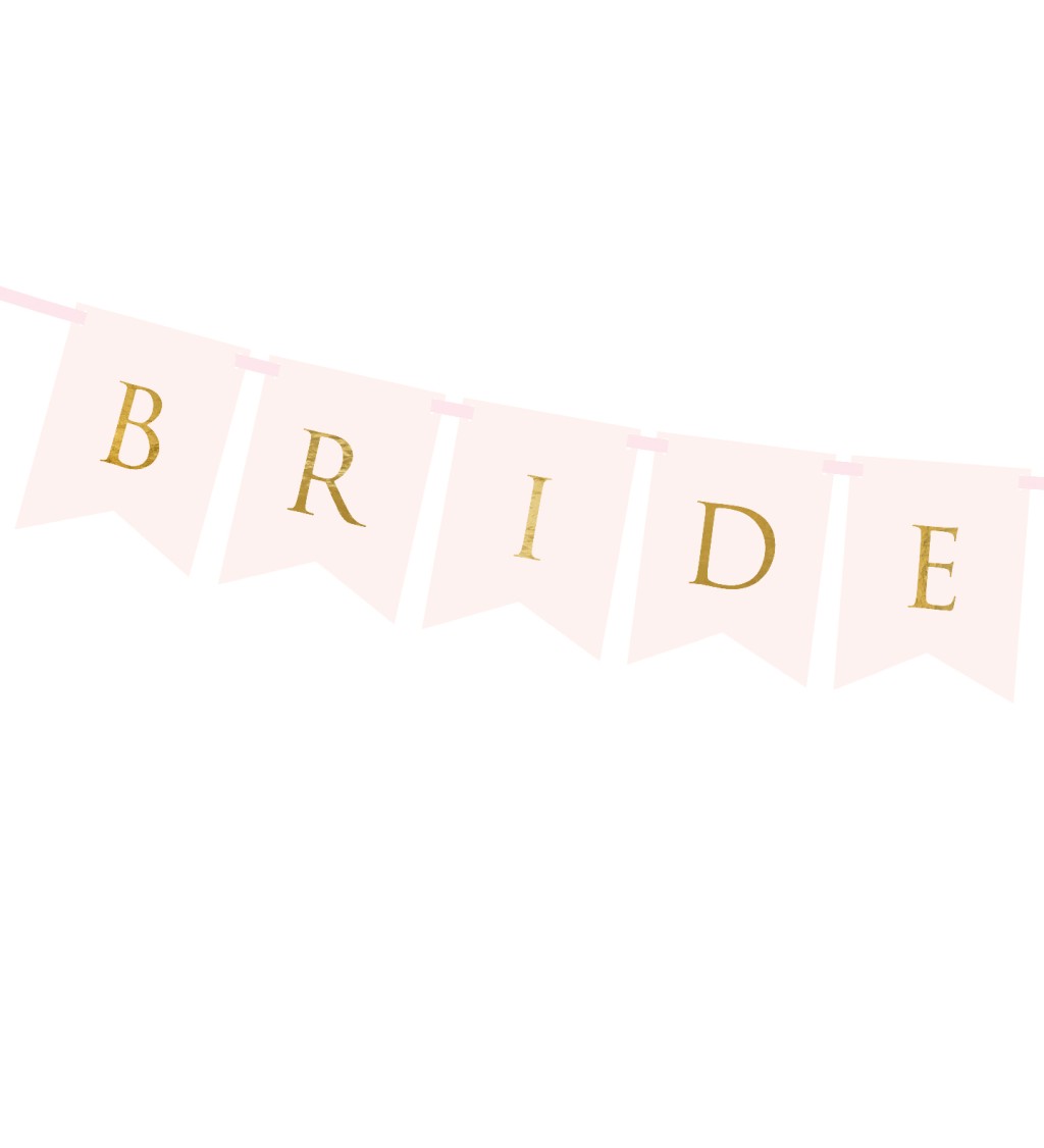 Svetloružový banner - Bride Groom