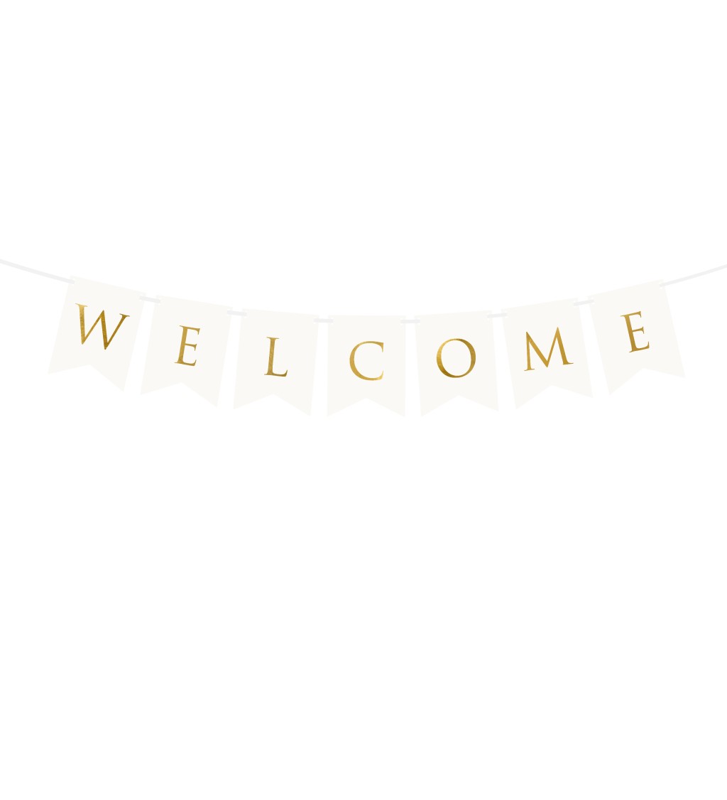 Biely banner Vitajte