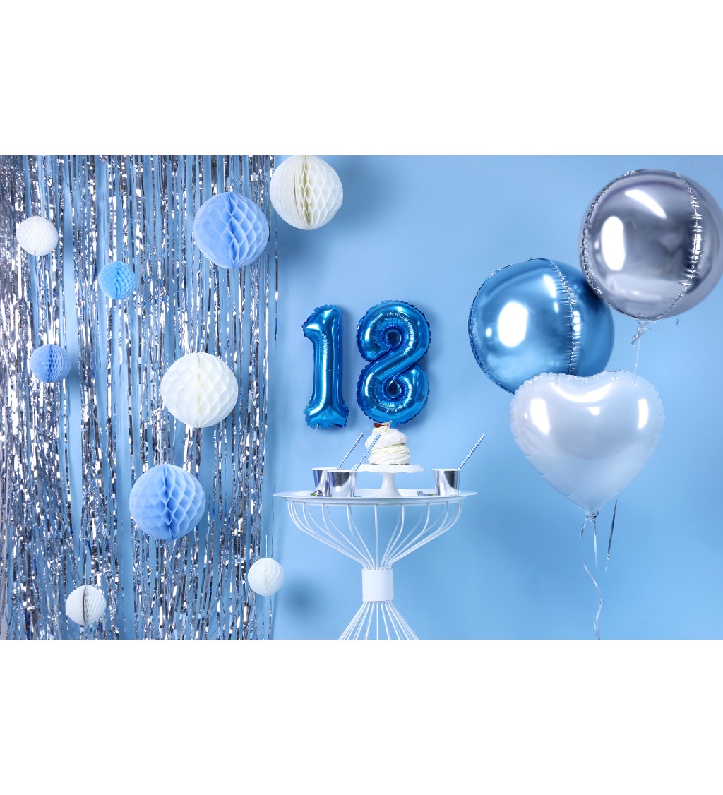 Dekoračná papierová guľa svetlo modrá